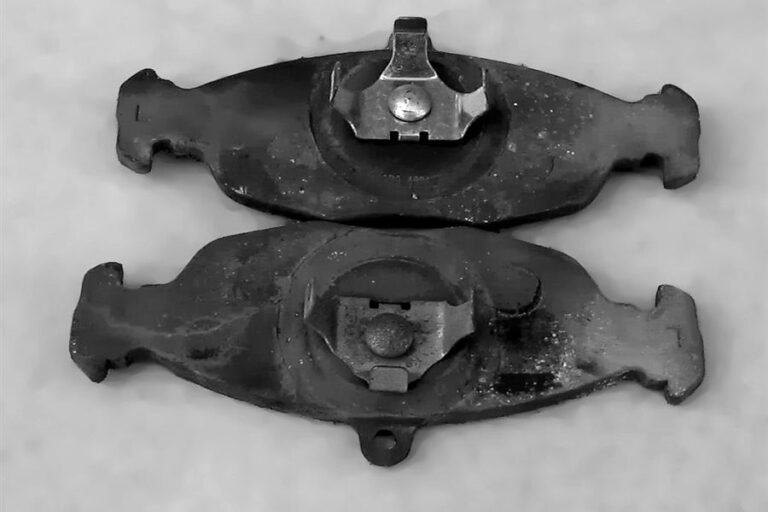 Pair of disc brake pads with retaining springs